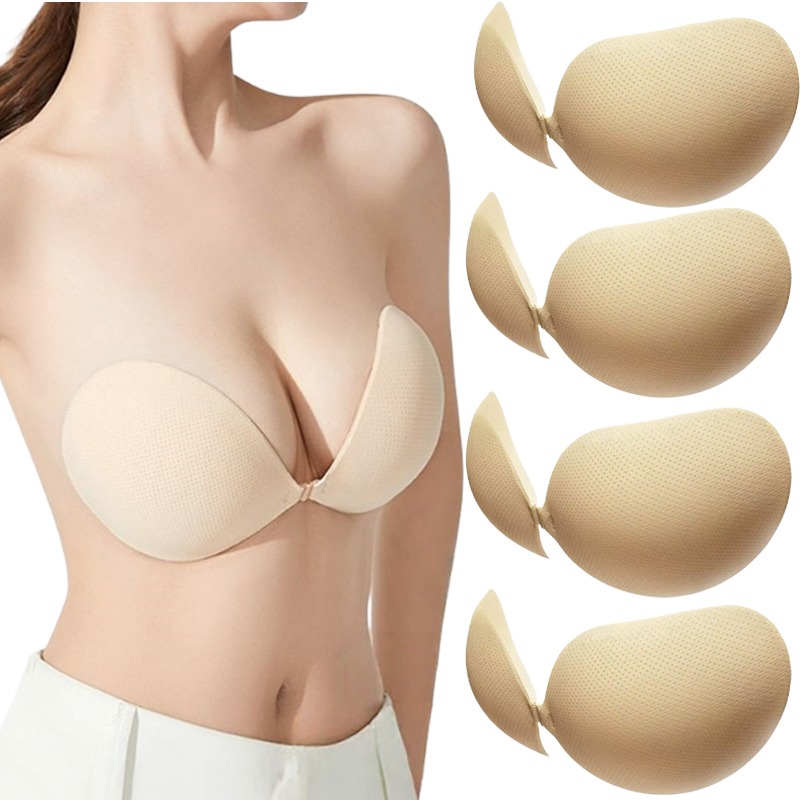 Strapless Bra Adhesive - Reggiseno Adesivo Push-Up Invisibile in Silicone,